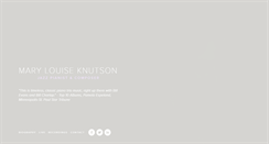 Desktop Screenshot of marylouiseknutson.com